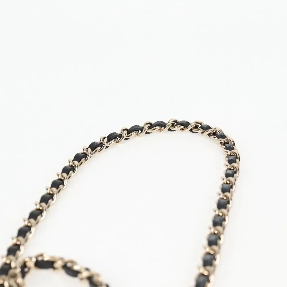 Chanel Matelasse Lambskin Chain Pouch Crossbody Bag Black